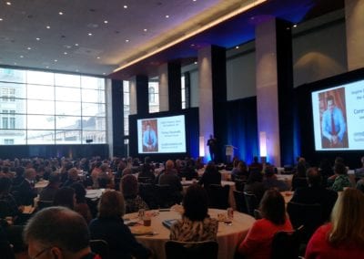 This is a picture of top 2020 leadership speaker Corey Ciocchetti speaking on leadership and character.