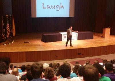 This is a picture of top leadership speaker Corey Ciocchetti speaking.