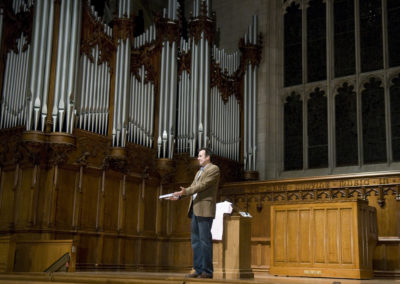 This is a picture of top leadership speaker Corey Ciocchetti speaking.